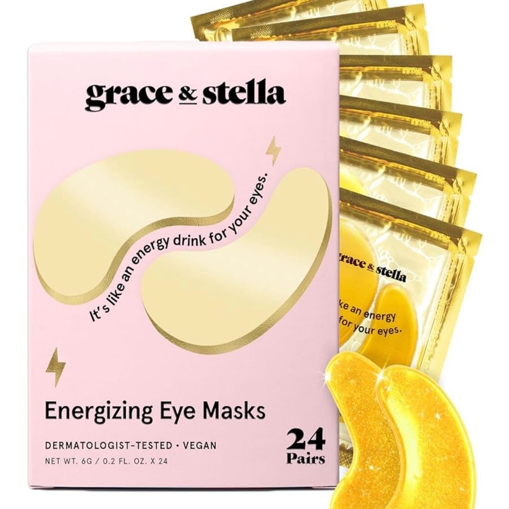 Grace & Stella Energizing Eye Masks - Pink and Gold